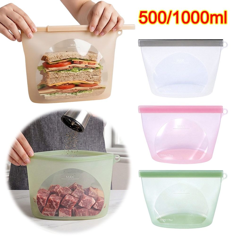 Food Z - Sacchetto in Silicone per Conservazione Alimenti,