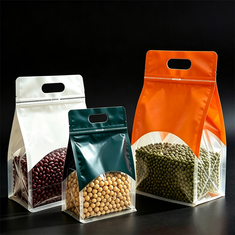 Logo Food Snack - 50 Pezzi di Sacchetti Trasparenti Richiudibili,