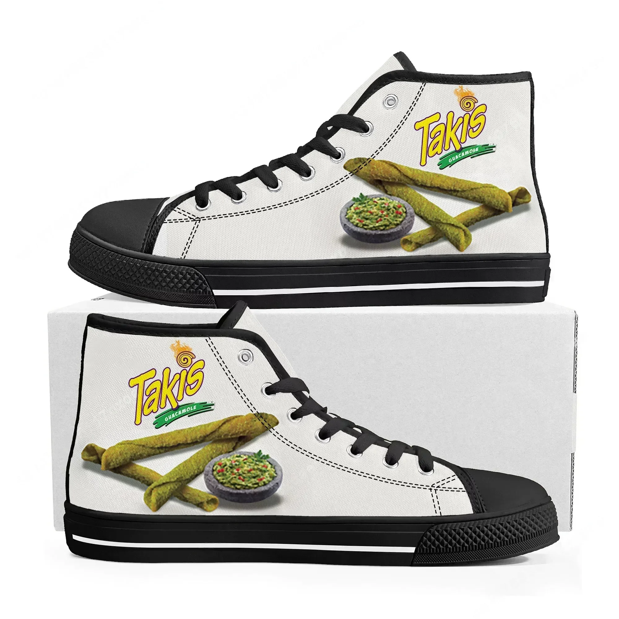 Food Snacks Chips - Sneakers alte divertenti con motivo Takis