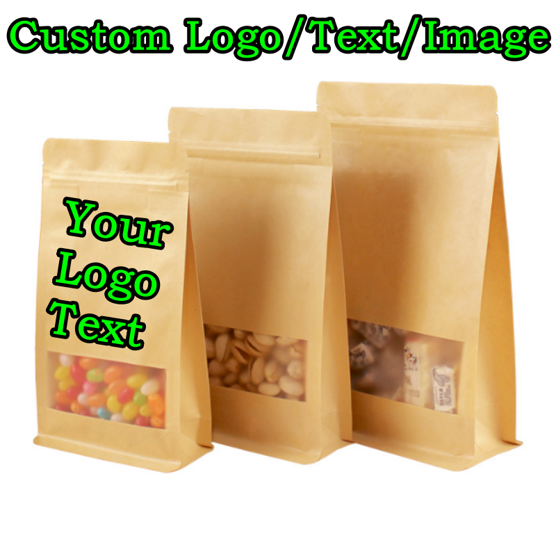 50 Sacchetti 3D in Carta Kraft - Logo Food Snack recensione e prezzo