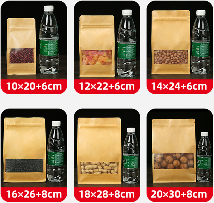 50 Sacchetti 3D in Carta Kraft - Logo Food Snack recensione e prezzo