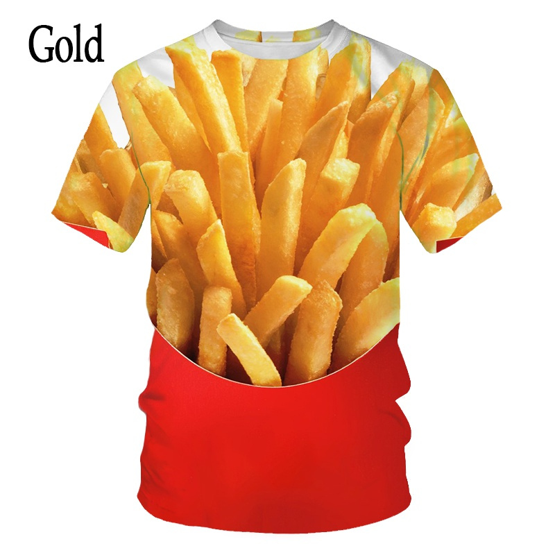 T-shirt grafica con stampa 3D  - Food Snacks Chips recensione e prezzo
